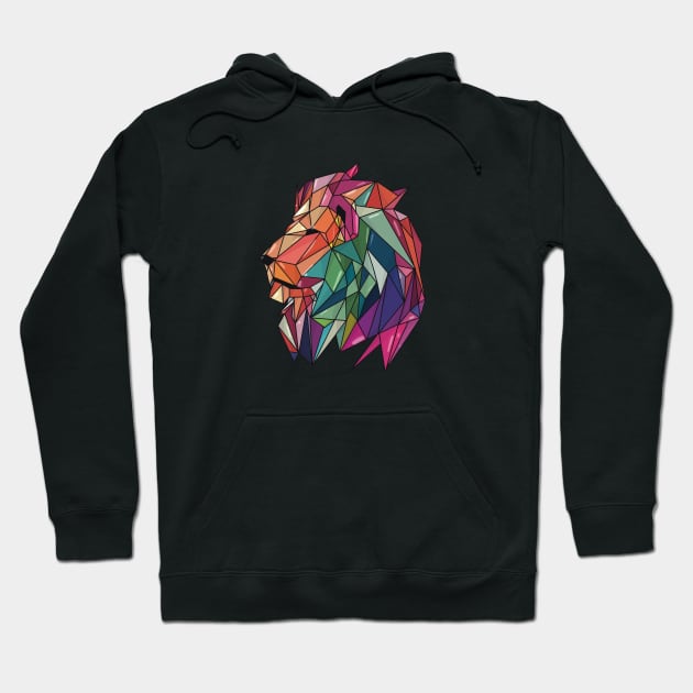 Lion Polygonal Hoodie by EzekRenne